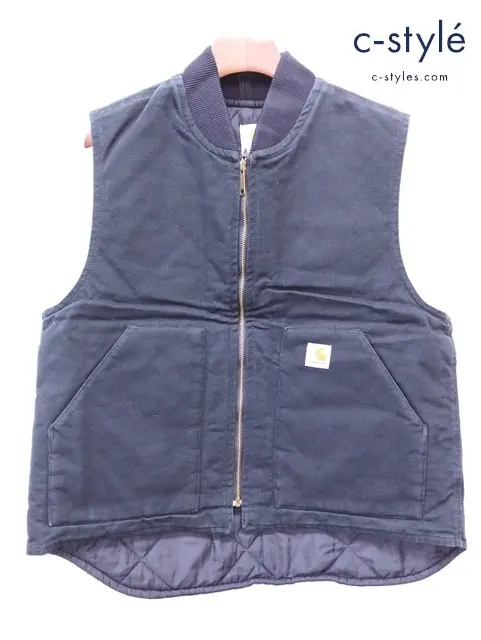 carhartt カーハート ベスト L ブラック ラギッドシェルパ 裏地付きダックキャンバス
