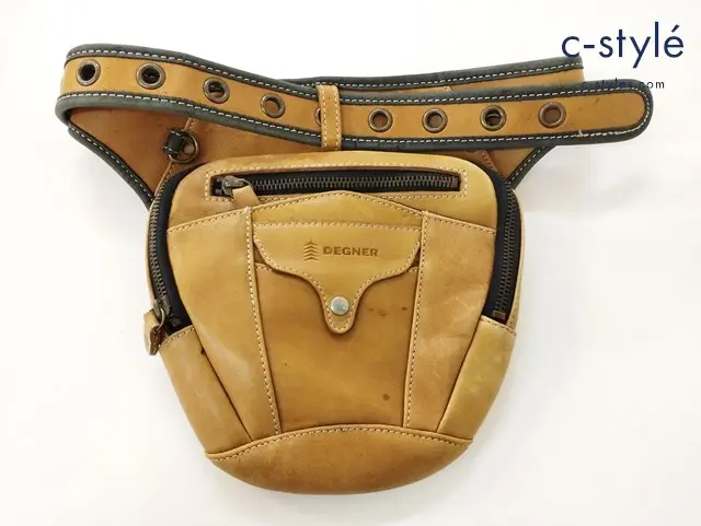 DEGNER デグナー レザーウェストバッグ ベージュ系