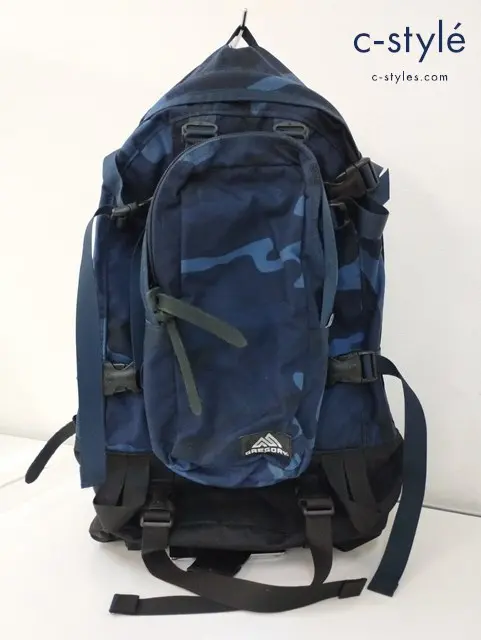 SOPHNET.×GREGORY バックパック ブルー系×ブラック DAY AND HALF BACK PACK 迷彩柄 カモフラ