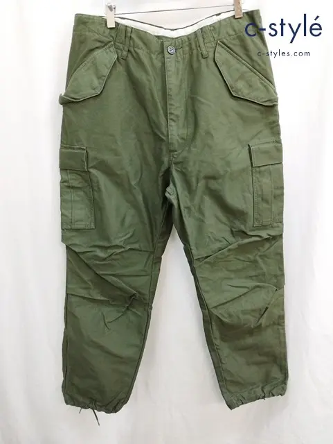 DESCENDANT ディセンダント カーゴパンツ 3 グリーン 綿100％