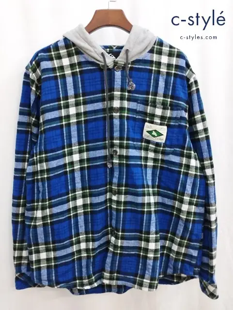 QUIKSILVER×Saturdays NYC フーディシャツ XL マルチカラー チェック柄