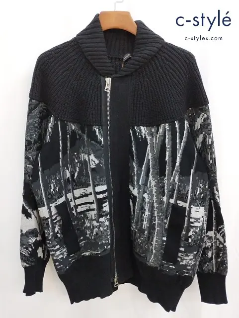 sacai×sun surf サカイ×サンサーフ ニットジャケット 3 ブラック×グレー 20-02197M