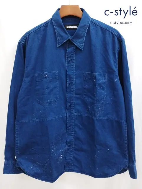 NEIGHBORHOOD ネイバーフッド シャツ L インディゴ INDIGO WORK 綿100％