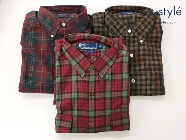 Polo Ralph Lauren ポロラルフローレン シャツ M 計3点 チェック柄 綿100％
