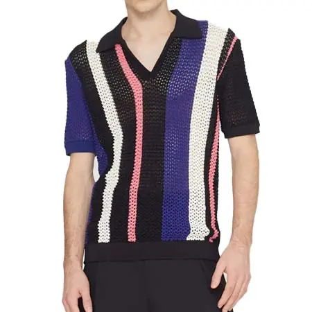 3.1Phillip Lim(スリーワンフィリップリム) 半袖ストライプポイントポロシャツ