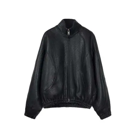ALEXANDER WANG(アレキサンダーワン) プライマル ラムスキンレザー トラックジャケット