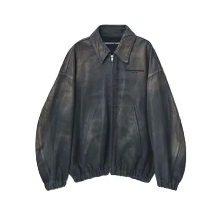 ALEXANDER WANG(アレキサンダーワン) ブラック レザー トロンプルイユ ジャケット