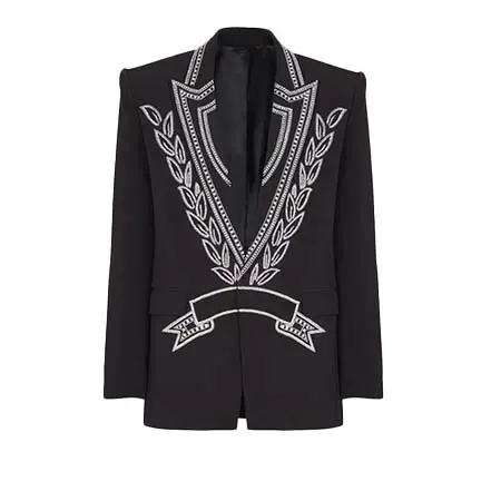 BALMAIN(バルマン) クリスタル クレープ 1ボタンジャケット