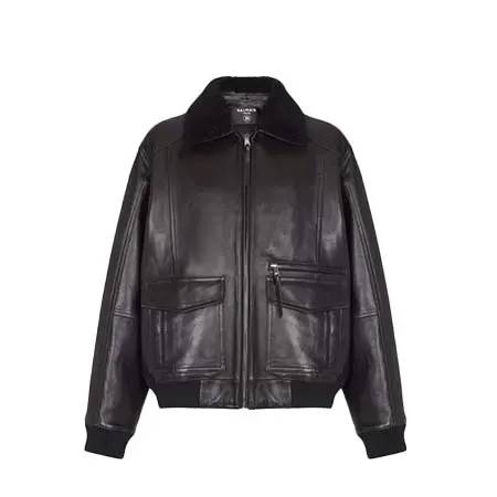 BALMAIN(バルマン) ラムスキン アビエーターボンバー