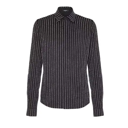 BALMAIN(バルマン) クリスタル ストライプ コットンシャツ