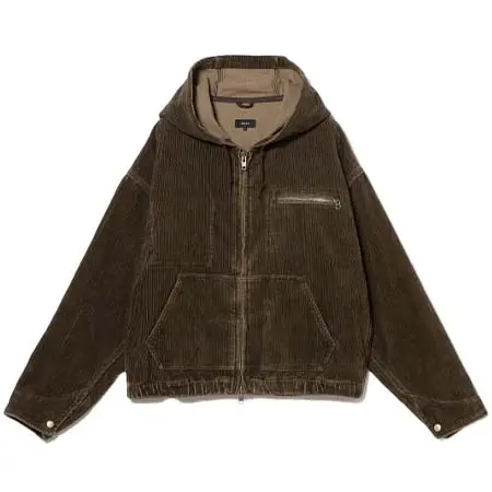 BEAMS(ビームス) ワイドショートフィット フェード コーデュロイ フーデットブルゾン