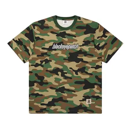 BlackEyePatch(ブラックアイパッチ) LOWERCASE LOGO TEE WOODLAND CAMO