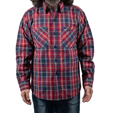 BONCOURA(ボンクラ) Work Shirt Flannel Tartan red