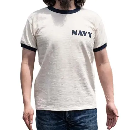 BONCOURA(ボンクラ) Ringer Tee natural × navy SALON LIMITED