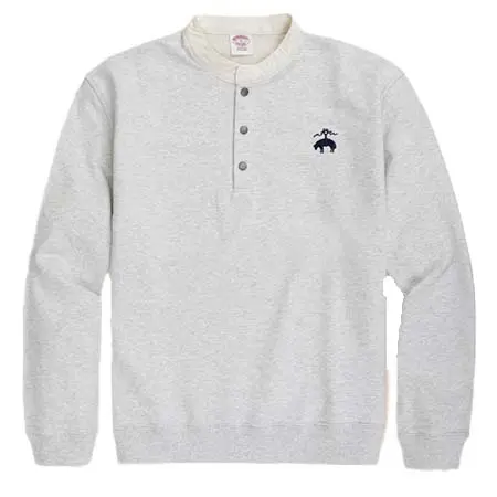 Brooks Brothers(ブルックスブラザーズ) コットンフレンチテリー　ビッグGFロゴ　ハーフボタンスウェットシャツ