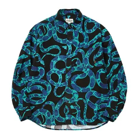 Calee(キャリー) PRINT NEL L/S SH ＜SNAKE PATTERN＞