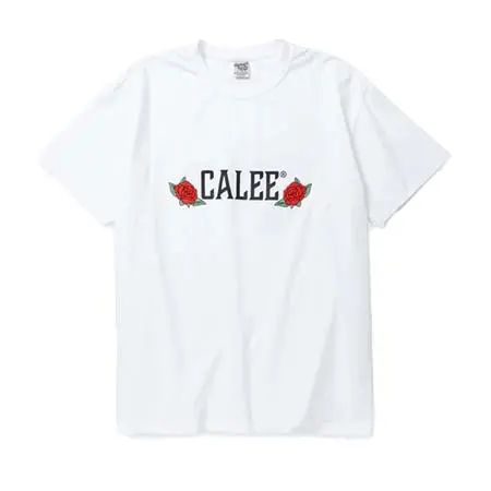 CALEE(キャリー) STRETCH CALEE ROSE LOGO TEE