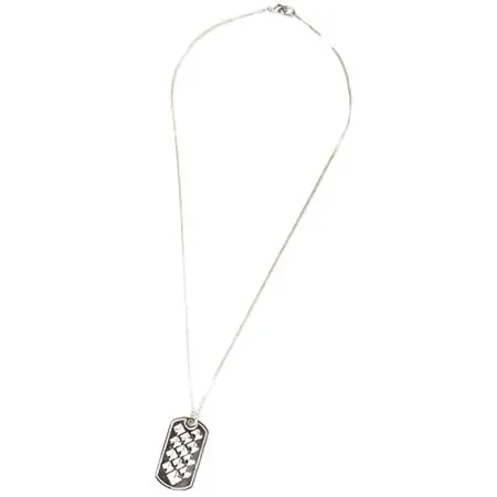 Calee(キャリー) STUDS DOGTAG SILVER NECKLACE