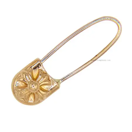 CHROME HEARTS(クロムハーツ) クロス CHプラスセーフティーピンスモールピアス22K