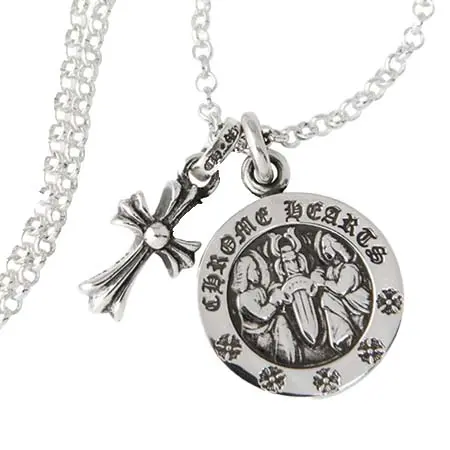 CHROME HEARTS(クロムハーツ) ダガー CHクロスベビーファットチャーム＆エンジェルメダルチャーム＆ロールチェーン16インチセット