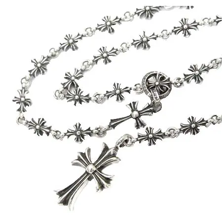 CHROME HEARTS(クロムハーツ) ネックレス CHクロス＆ベビーファットチャームwithタイニーE CHプラスチョークチェーンネックレス