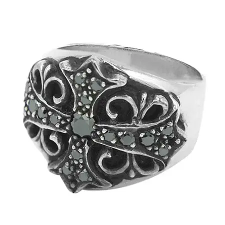 CHROME HEARTS(クロムハーツ) リング キーパーリング with パヴェブラックダイヤモンド