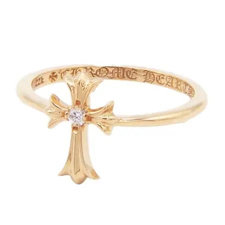 CHROME HEARTS(クロムハーツ) リング バブルガムリングCHクロス22K with ダイヤモンド