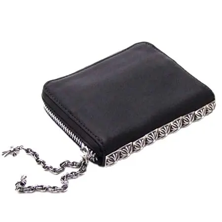 CHROME HEARTS(クロムハーツ) 財布 3サイドジップ ウォレット ブラックレザー