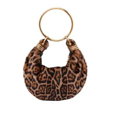 Chloe(クロエ) レオパードプリント シアリング製ミニBracelet Hobo bag