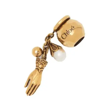 Chloe(クロエ) ブラス製Bracelet bag Sphere Hand & Pearl Dice チャーム