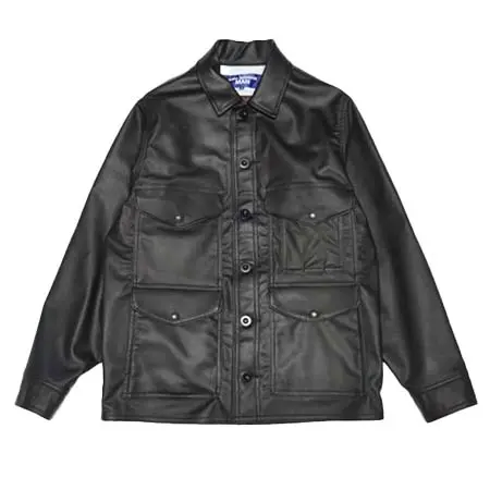 COMME des GARCONS JUNYA WATANABE MAN(コムデギャルソンジュンヤワタナベマン) 成皮革(ポリウレタン樹脂)×ウールモッサーチェック FILSON Wネームジャケット