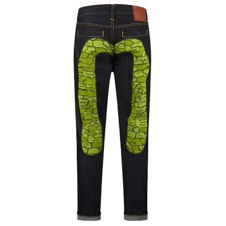 EVISU(エヴィス) 石垣迷彩インサート大黒スリムフィットジーンズ #2010