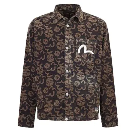 EVISU(エヴィス) オールオーバーカモメと家紋ジャカードルーズフィットシャツジャケット