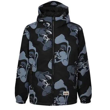 EVISU(エヴィス) オールオーバー仏頭プリントのルーズフィットキルティングジャケット