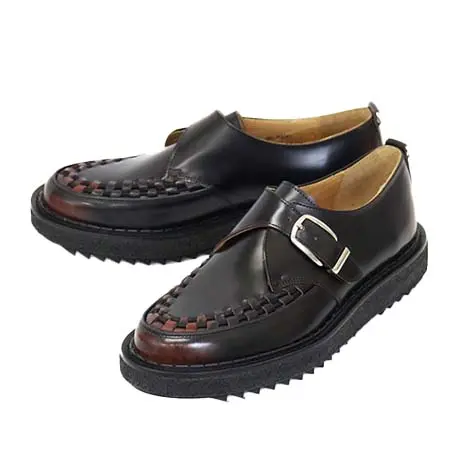 GEORGE COX(ジョージコックス) YMC RIPPLE HATTON MONK リップルソール レザーシューズ 030R