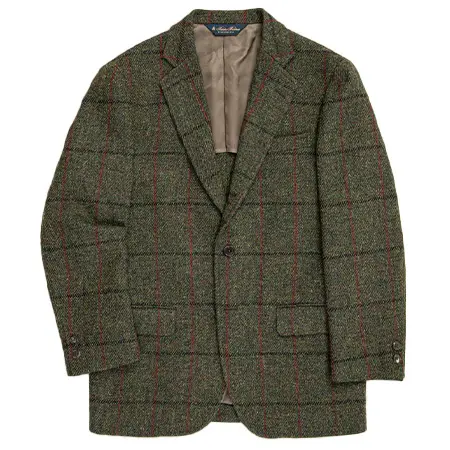 Harris Tweed(ハリスツイード) チェック 段返り３釦サックジャケット Traditional