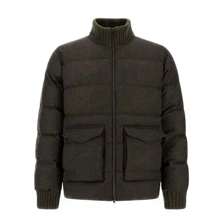 HERNO(ヘルノ) ボンバー ウールカシミア グレンチェック ボンバージャケット