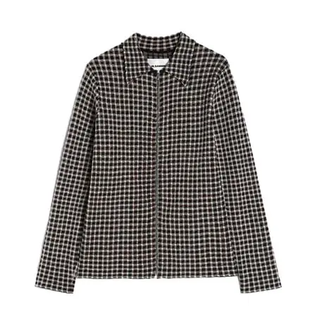 JIL SANDER(ジルサンダー) ウールブレンド ジップアップシャツ