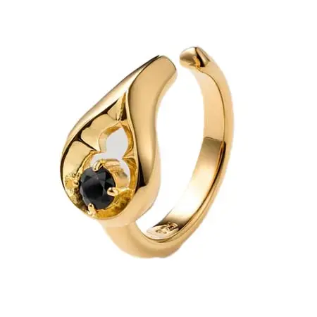 Justin Davis(ジャスティンデイビス) YOUR HOPE / STONE イヤーカフ ゴールドフィニッシュ ONYX