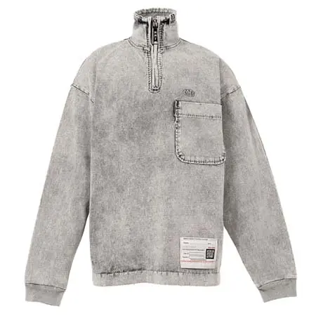 MIHARAYASUHIRO(ミハラヤスヒロ) Amateur Sewn Like Half Zip-up Long Sleeve T-shirt