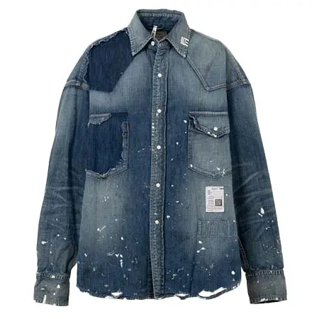 MIHARAYASUHIRO(ミハラヤスヒロ) Distressed Denim Shirt