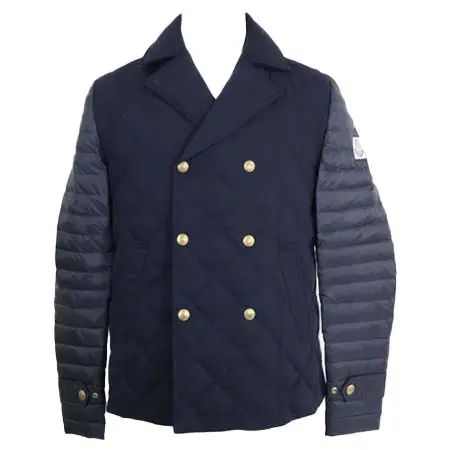 MONCLER GAMME BLEU(モンクレールガムブルー) アームナイロン切替 ウール ダウン