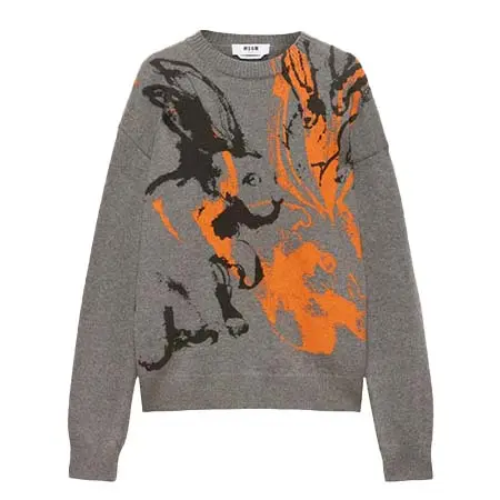 MSGM(エムエスジーエム) SKETCHED BUNNIES グラフィックニット