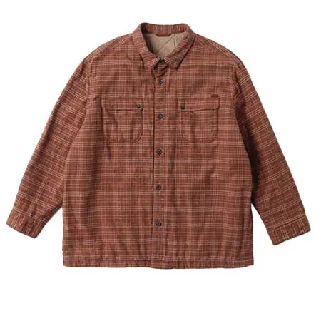 Papas(パパス) コットン甘撚ネルチェック起毛 シャツ型ブルゾン