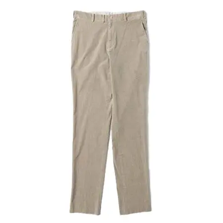 Papas(パパス) コットン/カシミヤ混ストレッチ中コール ノータックパンツ