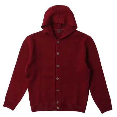 Papas(パパス) ウール天竺7G ニットパーカー