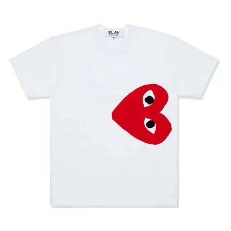 PLAY COMME des GARCONS(プレイコムデギャルソン) Cotton Jersy Printed With Red Side Heart