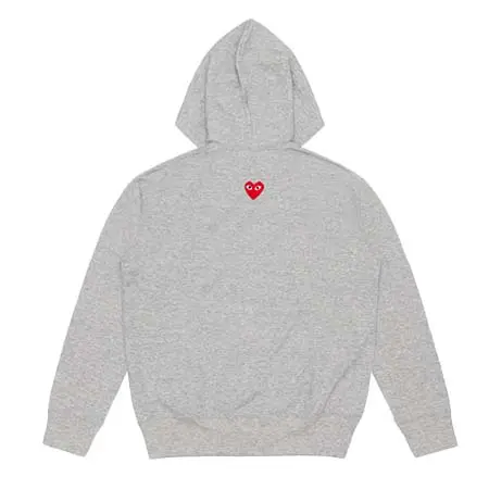 PLAY COMME des GARCONS(プレイコムデギャルソン) Cotton Zip-Up Hoodie With Red Emblem
