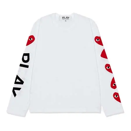 PLAY COMME des GARCONS(プレイコムデギャルソン) Printed Long Sleeve T-Shirt Red X Black