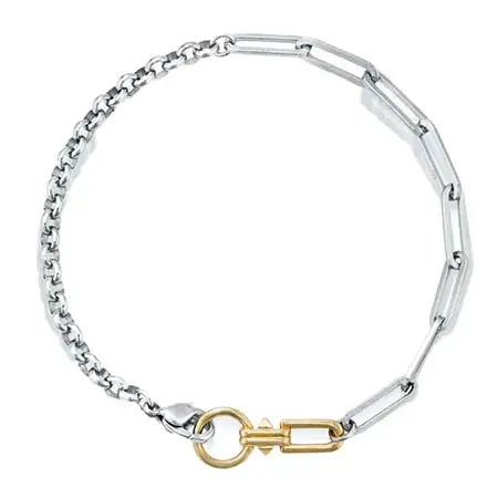 STAR JEWELRY(スタージュエリー) SV925/K10 ブレスレット COMBINATION LINKS 2SU1013